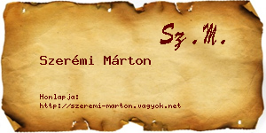 Szerémi Márton névjegykártya